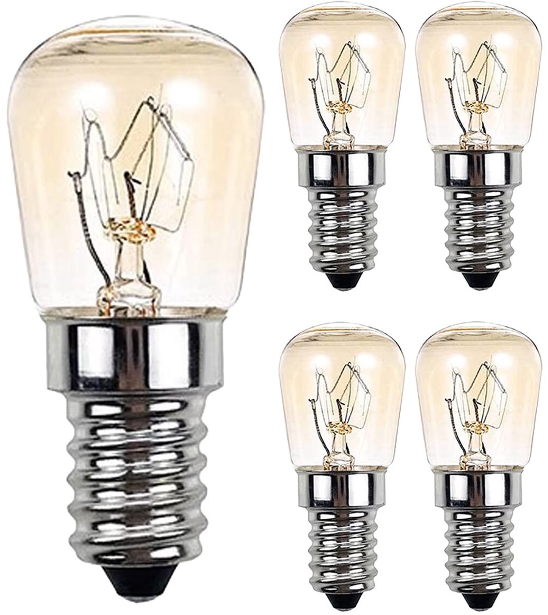 VITO Frigo - Koelkastlamp E14 - 15W 180lm 2800K - Warm Wit Licht - T26 - Koelkast Lampje - 5 stuks