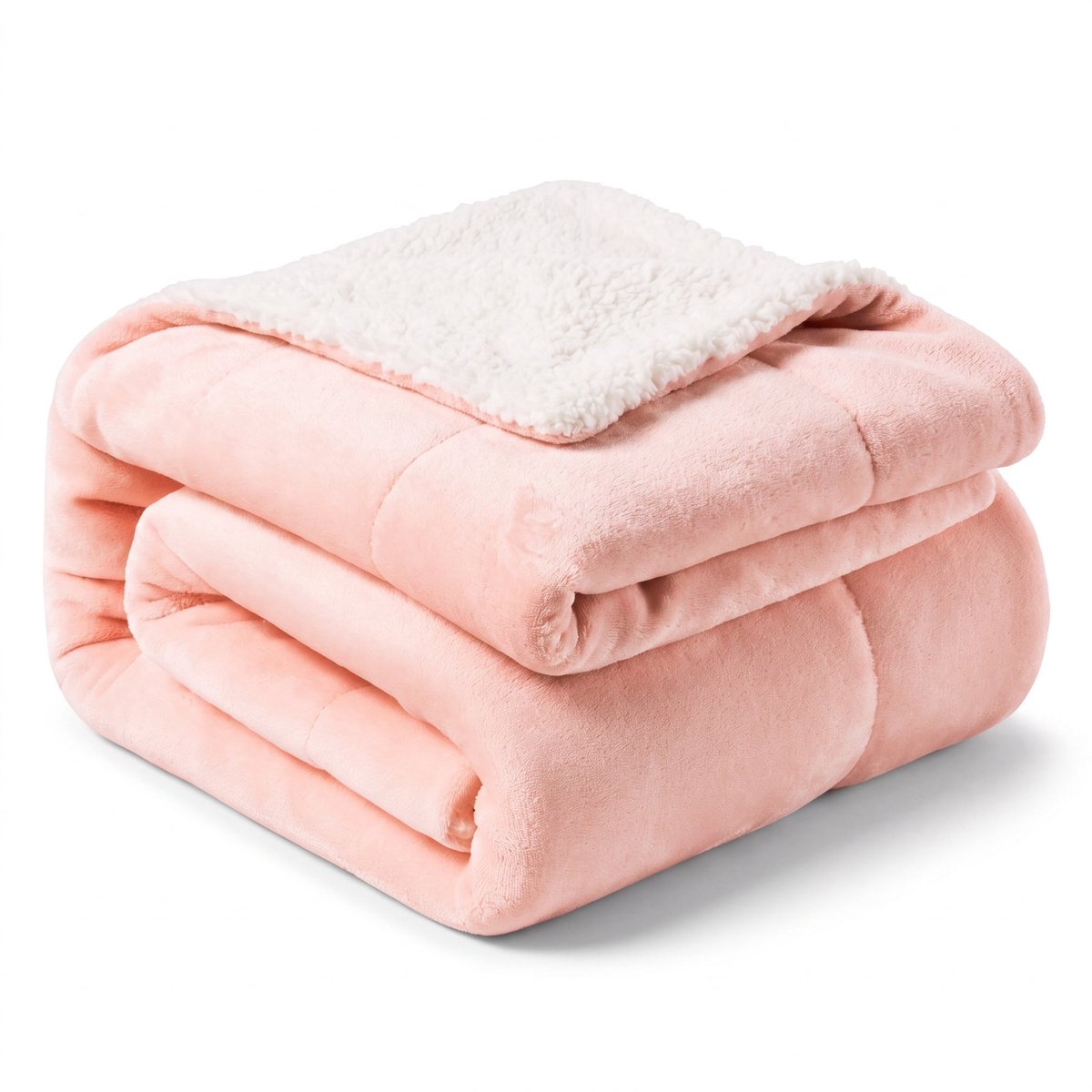 Lomera Sherpa Fleece Deken - Plaid - Knuffeldeken - Woondeken - Bankdeken - Teddy Deken - Fleece Plaid - Bedsprei Lichtroze