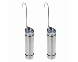 Lomera Waterverdamper Set van 2 - Radiator Waterverdamper - Waterverdampers - Luchtbevochtiger Radiator - Radiator Luchtbevochtiger - Waterverdamper Verwarming - Verdampingsbakje - Radiatorbak - Waterverdamper met Ophanghaak - RVS Waterverdamper