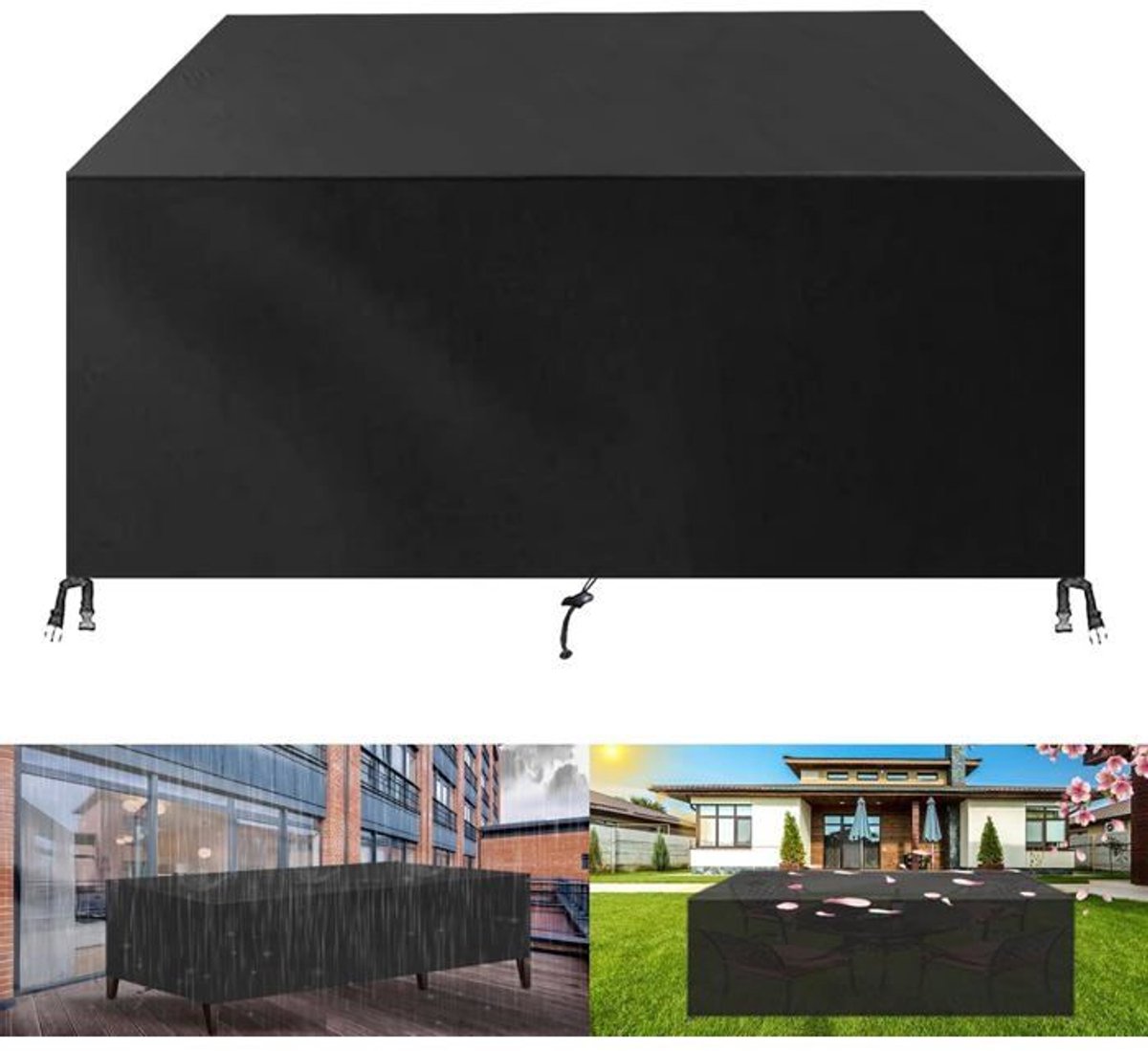 Grote hoesset - 420D Oxford 280x220x85cm waterdichte winterbescherming voor meubels in de woonkamer of tuin