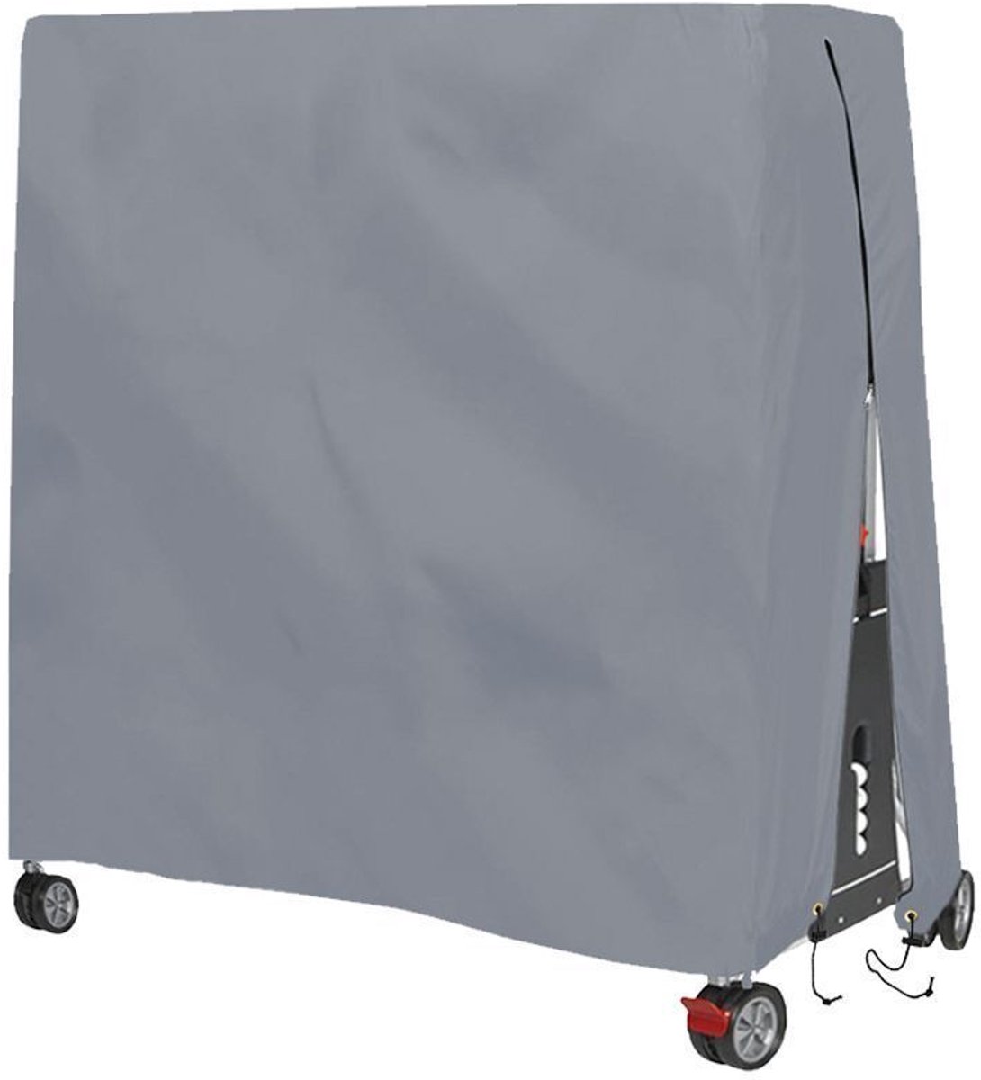 Ruijingsky Tafeltennishoes voor buiten - Beschermhoes voor pingpongtafel - Waterdicht en stofbestendig - Duurzaam - Met ritssluiting en trekkoord - Gemaakt van 210D Oxford-stof - 165 x 70 x 185 cm - Grijs