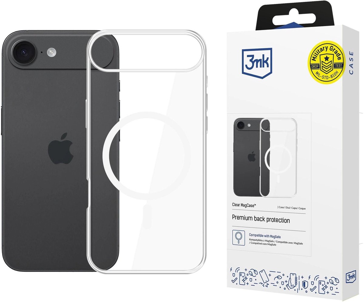 3Mk Transparante Magcase Voor Iphone 17 Air Magsafe-Hoes Met Beschermhoes