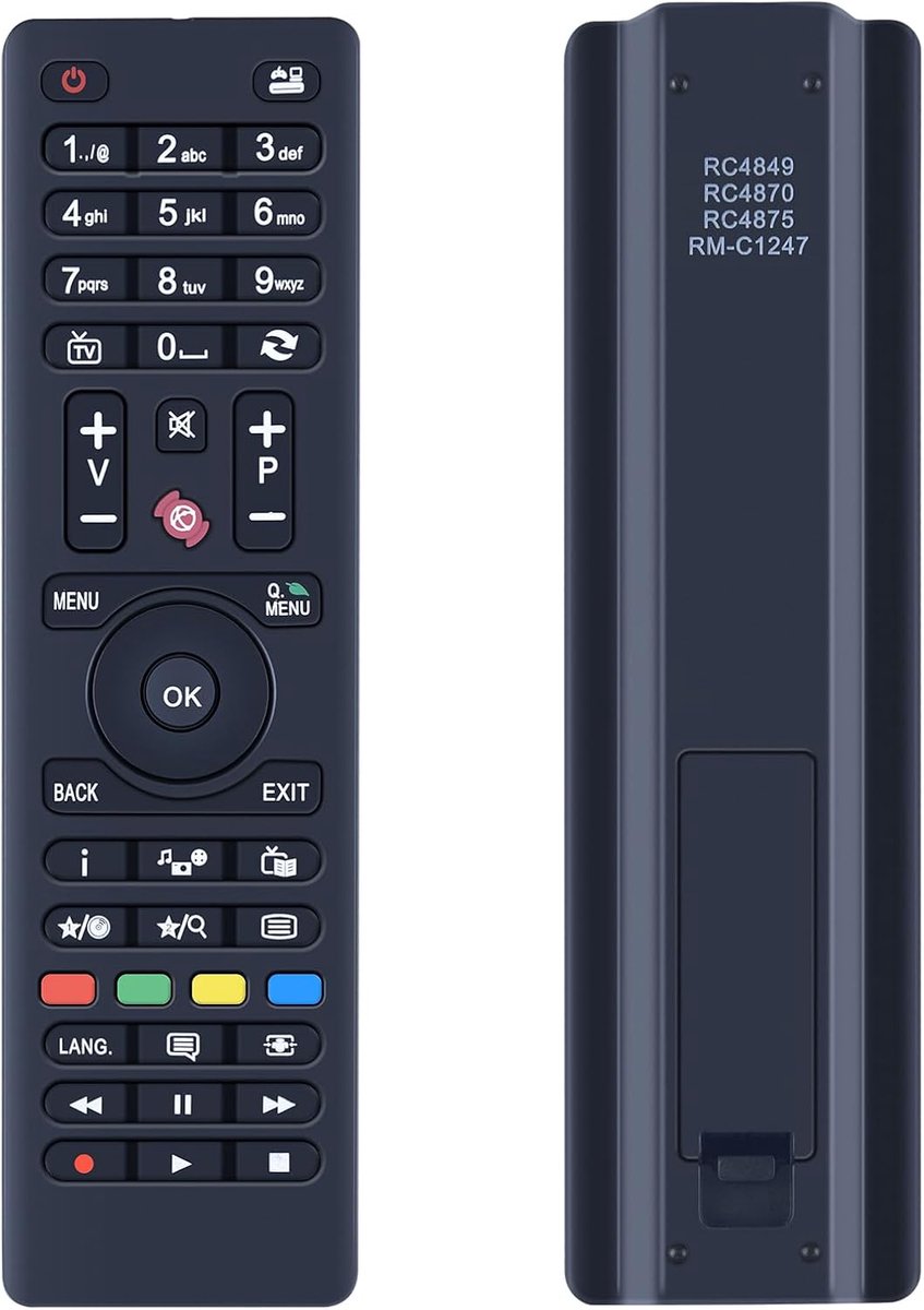 RC48127 Vervangende afstandsbediening compatibel met Panasonic LED TV RC-48127 30089238 TX-24C300 TX-32C300B - ShopVlot