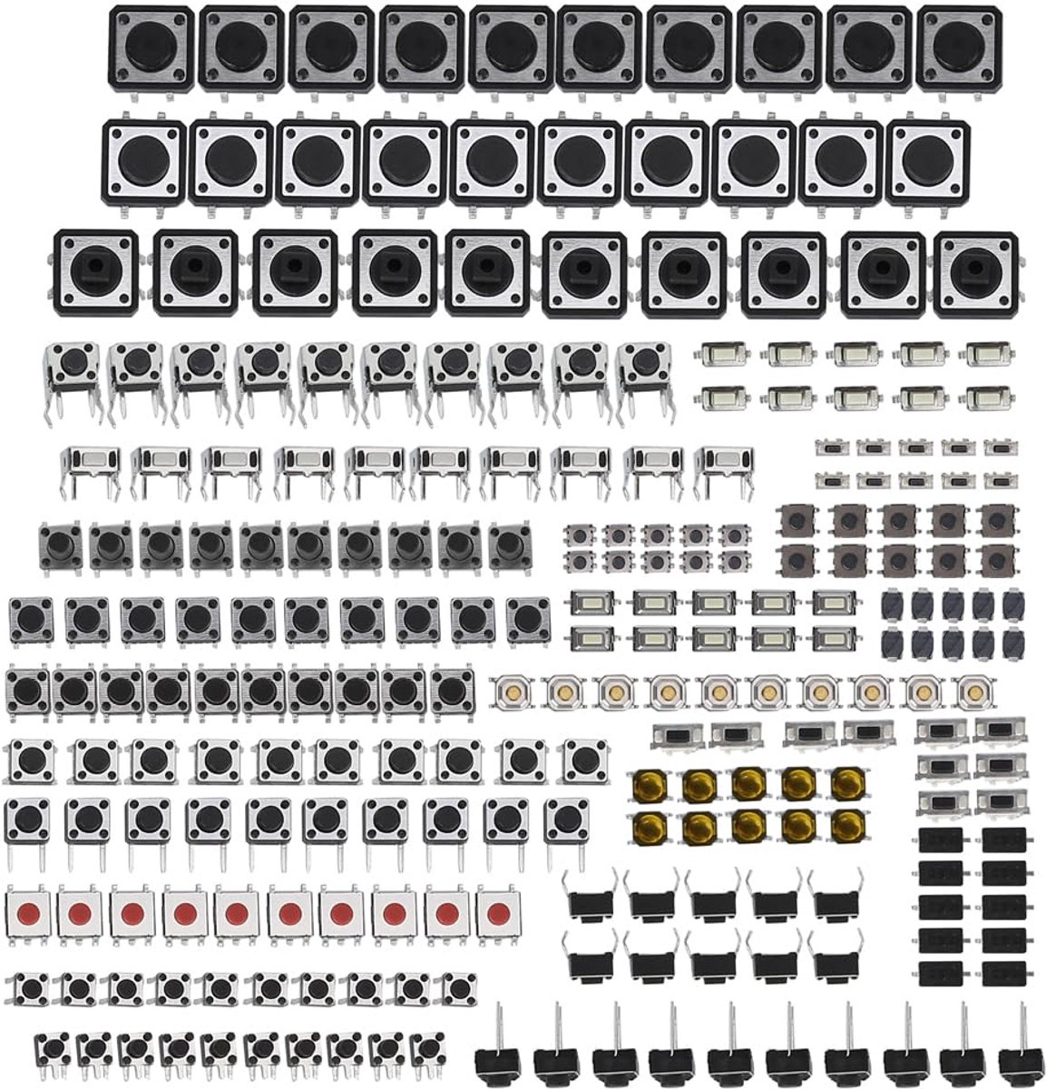 Tactile Push Button Switches, Micro Switch Car Remote Control Buttons Switches SMD DIP Assortment Kit For Electronic - ShopVlot