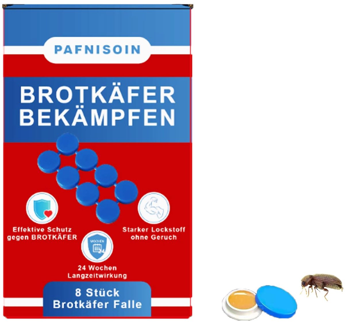 Pafnisoin Broodkevers vechten 8 Stuks Broodkeverval Feromon val tegen Broodkever Tapijtkevers gevecht - ShopVlot
