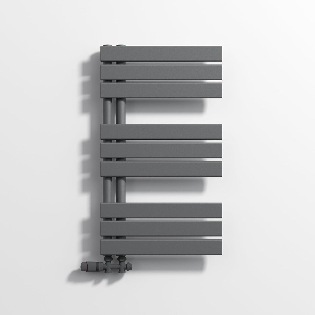 VANCOCO Radiator Bathroom Radiator Bathroom Radiator Towel Warmer Anthracite Flat 800 x 450 cm with Side Connection 50 - ShopVlot