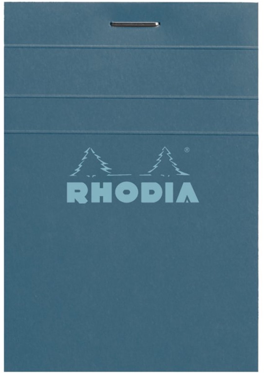 RHODIA notitieblok No. 11, DIN A7, geruit, pauweblauw