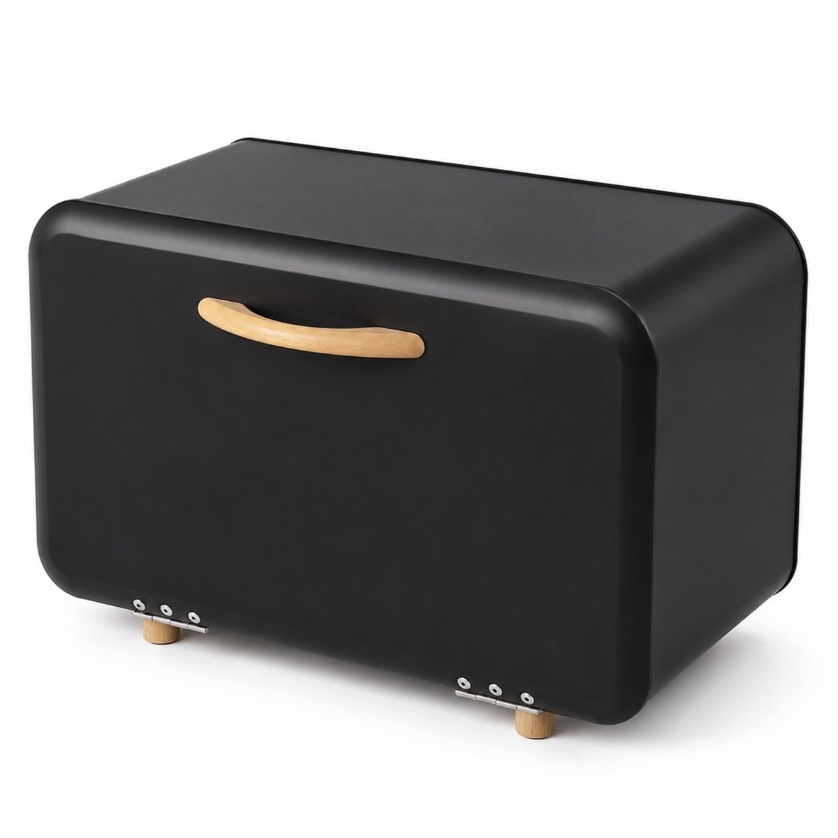 Metalen brooddoos op poten, 24 x 36 x 23 cm