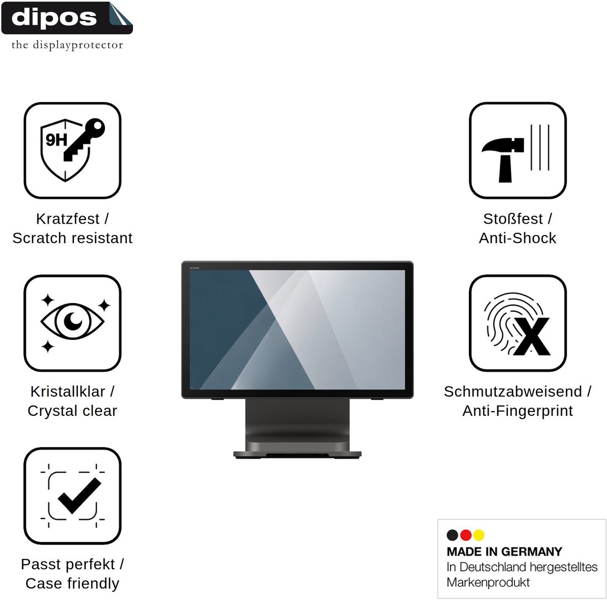 dipos – 2x Pantserfolie geschikt voor Sunmi T3 | 9H Screenprotector