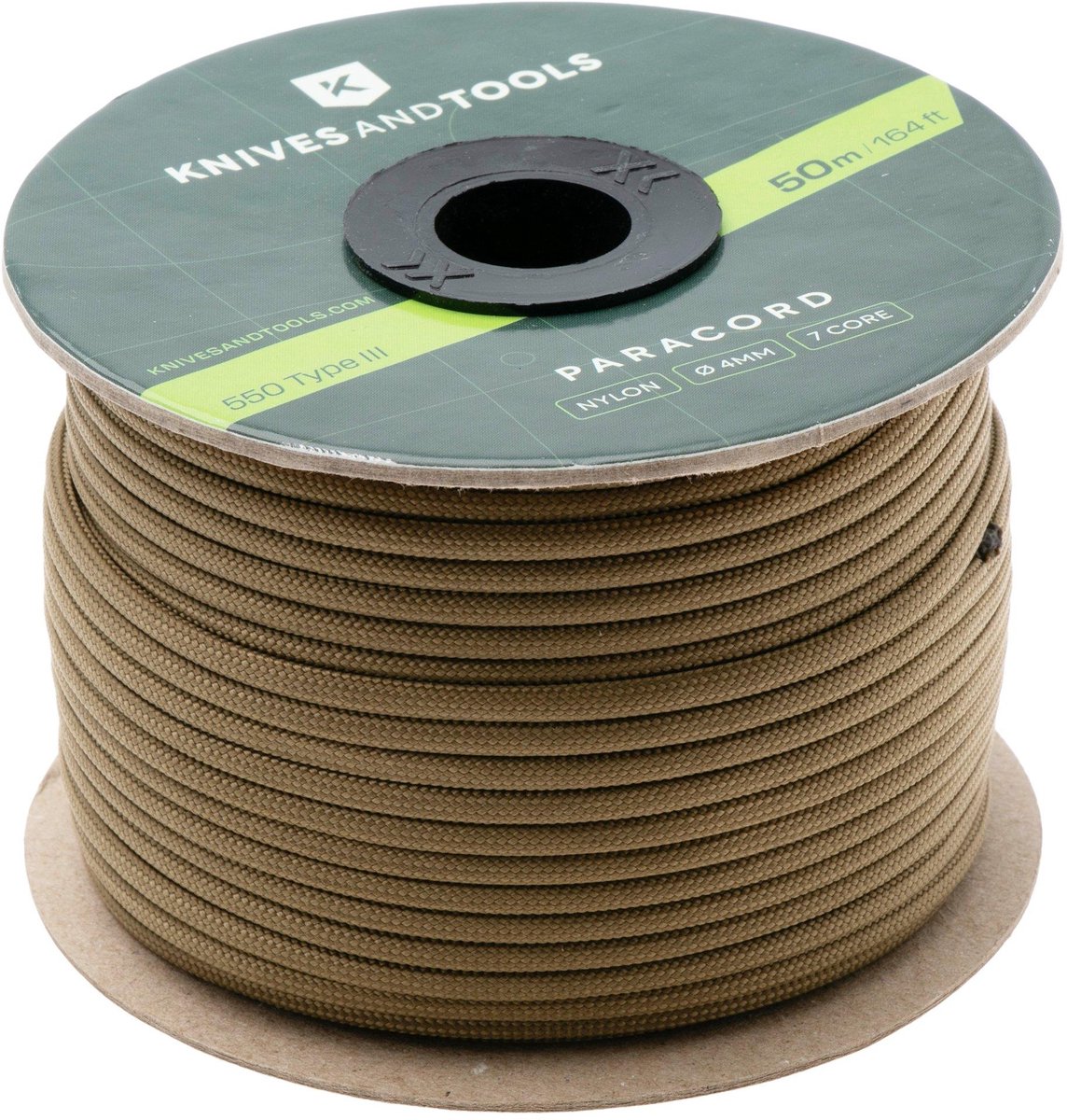 Knivesandtools 550 Paracord Type III - 50m Coyote Brown