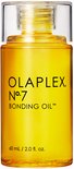 Olaplex No. 7 Bonding Oil, 60 ml, in een doorzichtige fles met een gouden, olieachtige vloeistof.