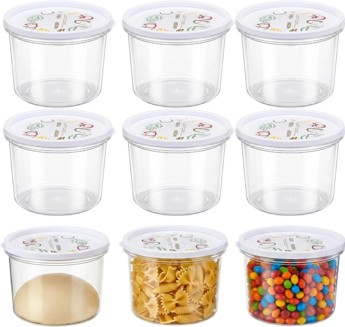 Pizza Ball Box with Lid, 9 Pieces, 700 ml, Pizza Dough Box for Fermentation and Storage, Stackable Portion Containers - ShopVlot
