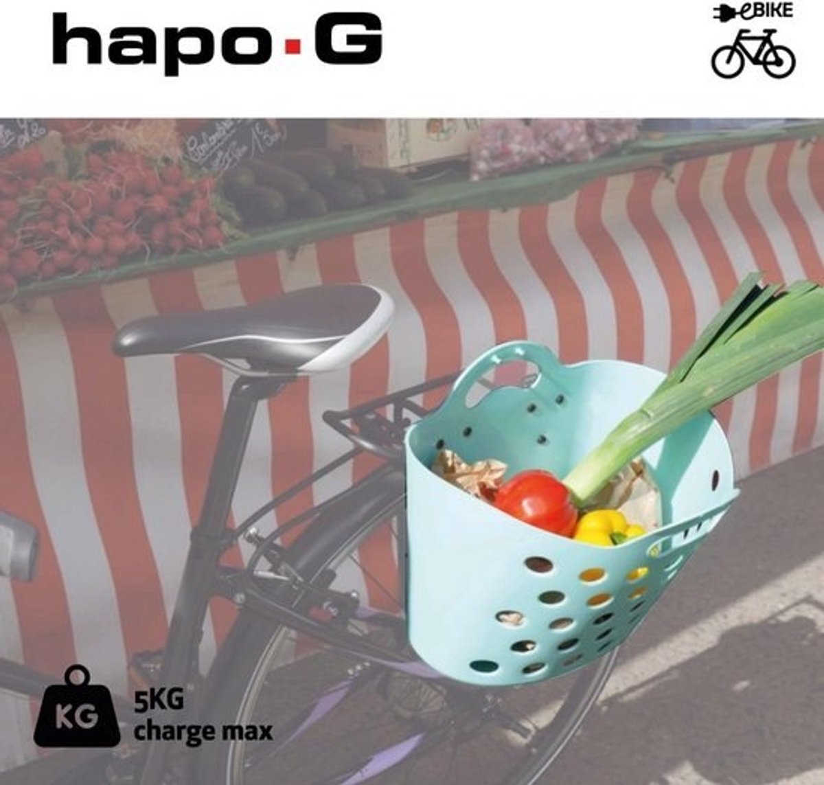 Fietsmand voor achterop - Kunststof mand - Voor het vervoeren van boodschappen - Eenvoudige klikbevestiging - 135 liter - Zandkleur