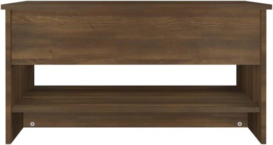 Hout Optilbaar ontwerp Verborgen vak 80x50x41.5 cm bruin eikenkleur — afbeelding 5