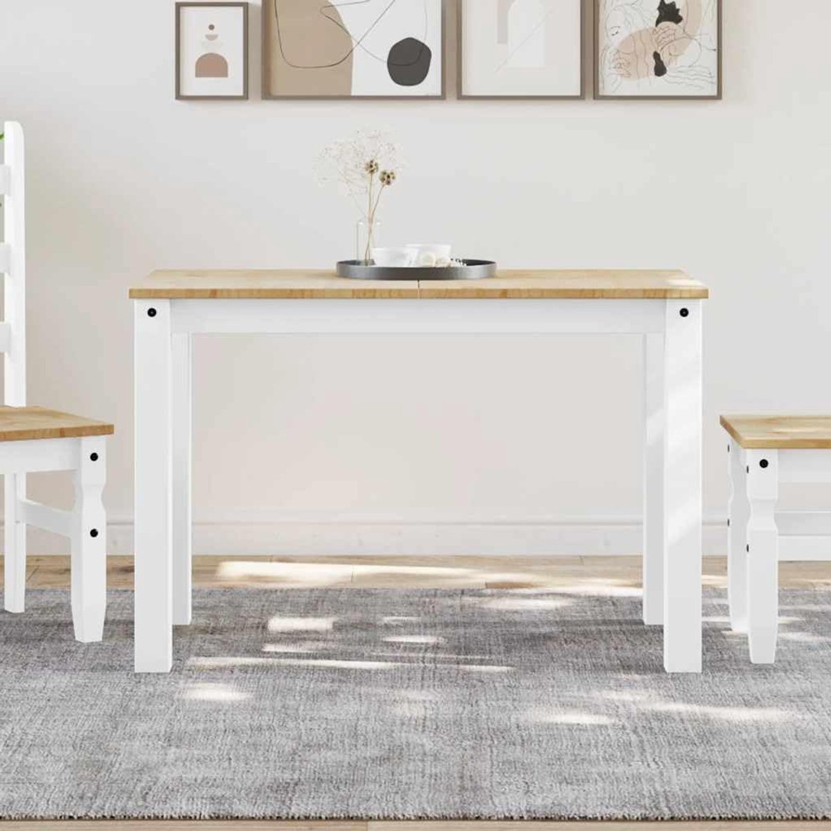 Grenenhout minimalistische stijl Panama 112x60x75 cm wit