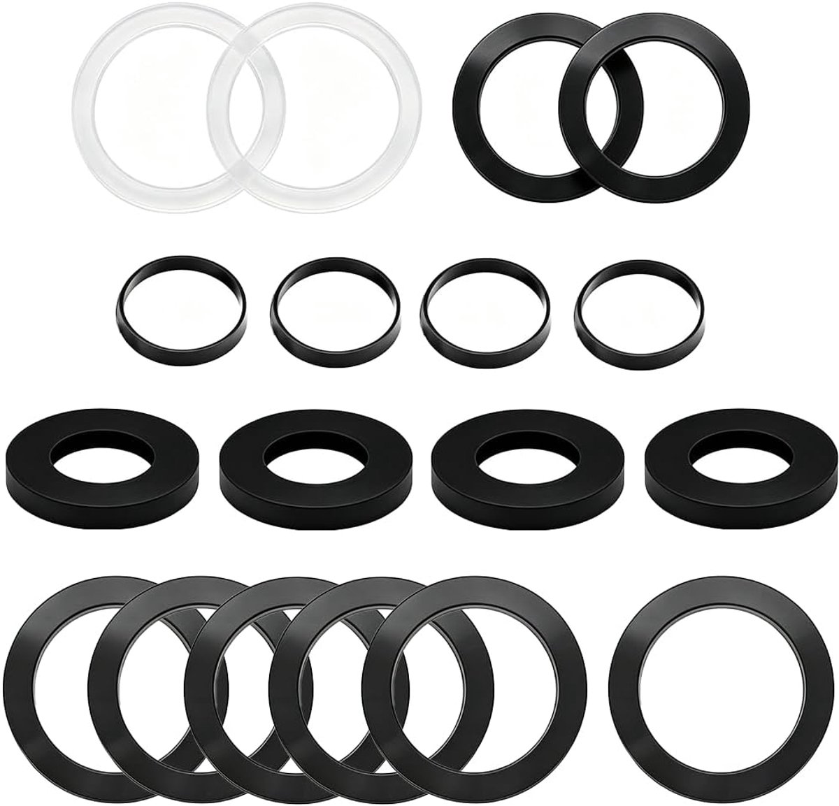 Sifon afdichtingsset 18 stuks - diverse maten - hoogwaardige materialen - perfect voor keukenspoelbak - ShopVlot