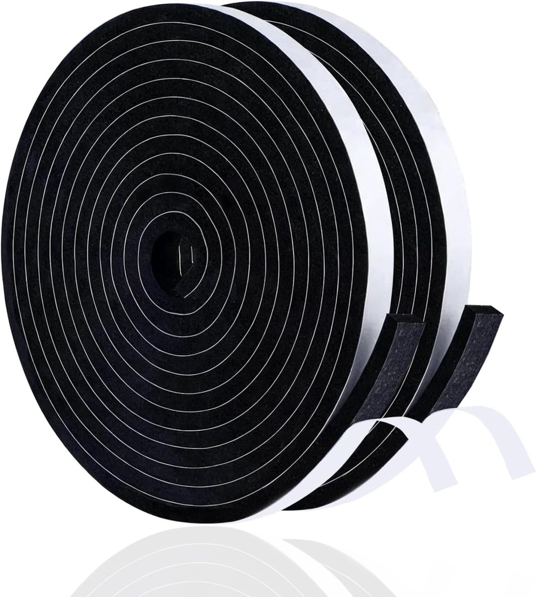 Effectieve Foam Sealing Tape voor Geluidisolatie en Isolatie van Deuren en Ramen, 15 mm Breed x 5 mm Dik, 10 m Lang