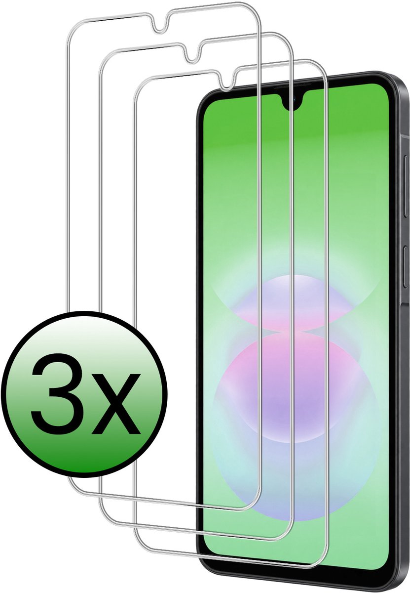 Screenprotector - 3 Stuks Geschikt voor Samsung Galaxy A18 - Extra Sterk - Beschermglas - Gehard Glas - Tempered Glass - Screen Protector