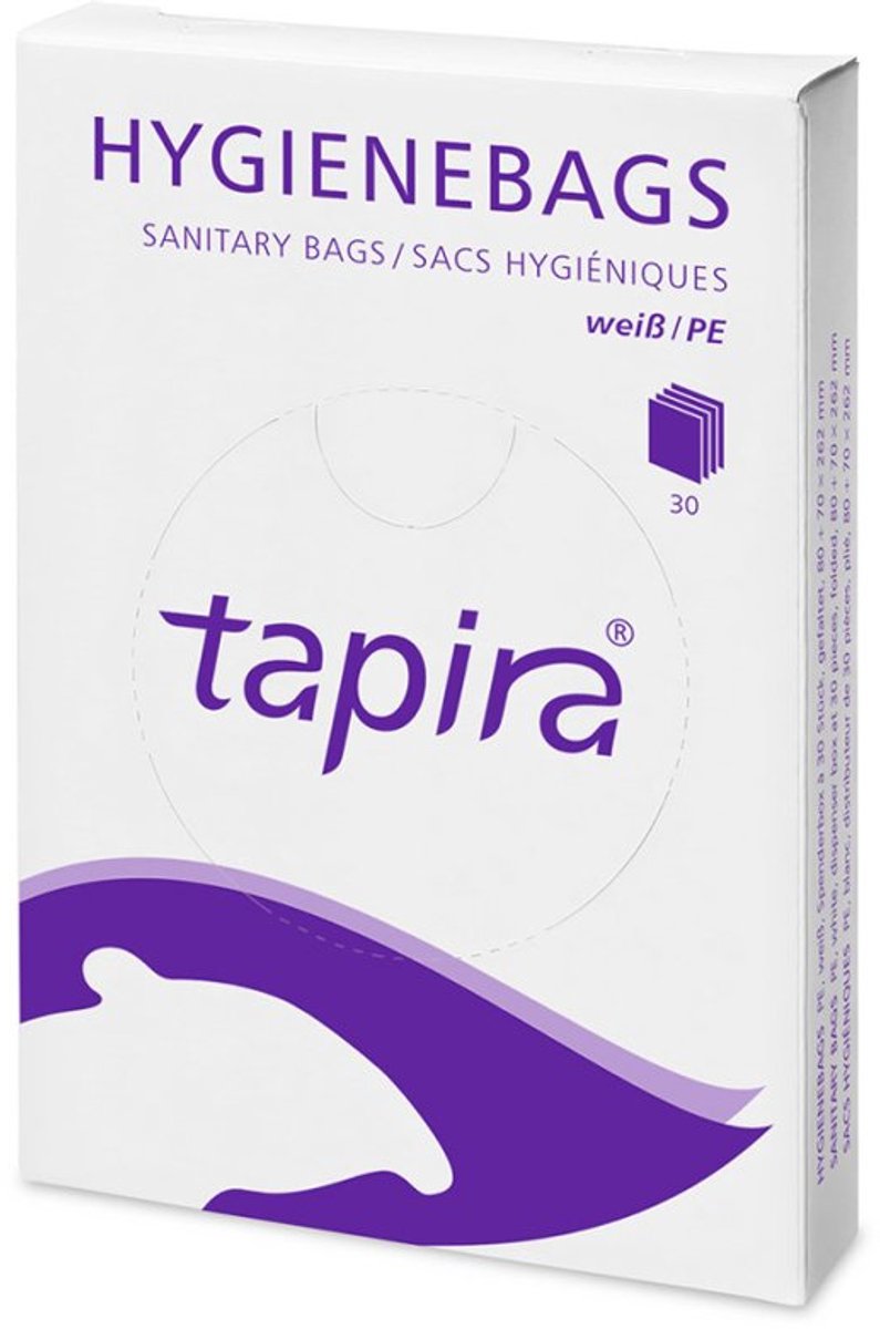 Tapira PE-hygiënezakjes 07730025, onbedrukt, wit, 30 stuks