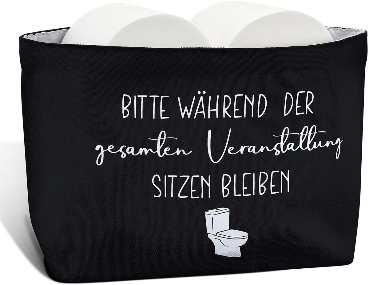 Toiletpapieropslagzakken voor de badkamer - Schattige decoratie voor een opgeruimde ruimte, zwart, multifunctioneel en stijlvol