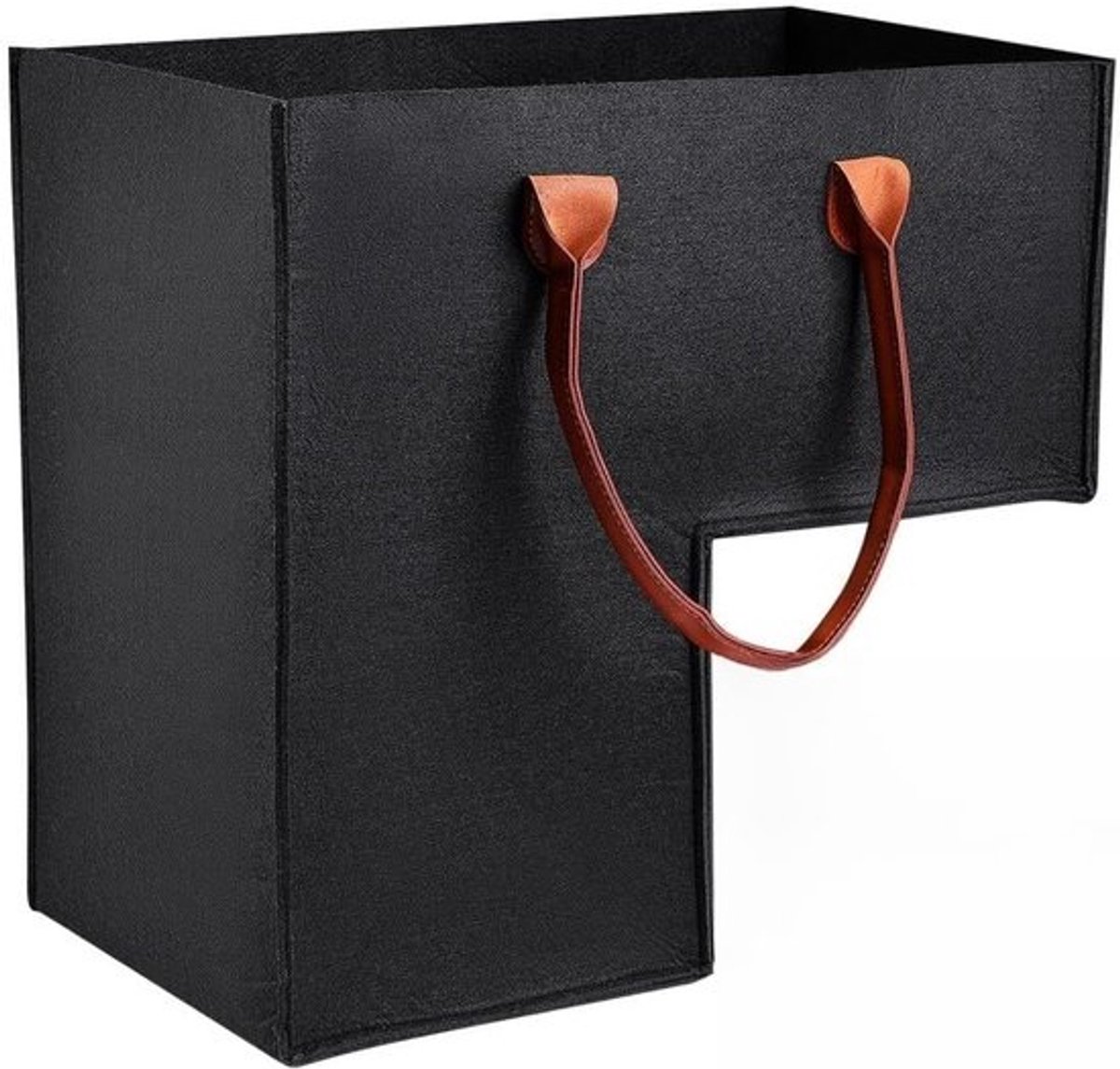 Opvouwbare trapmand - Opberger - Ruimtebesparend - Met handgrepen - 42x25x42 cm - Zwart
