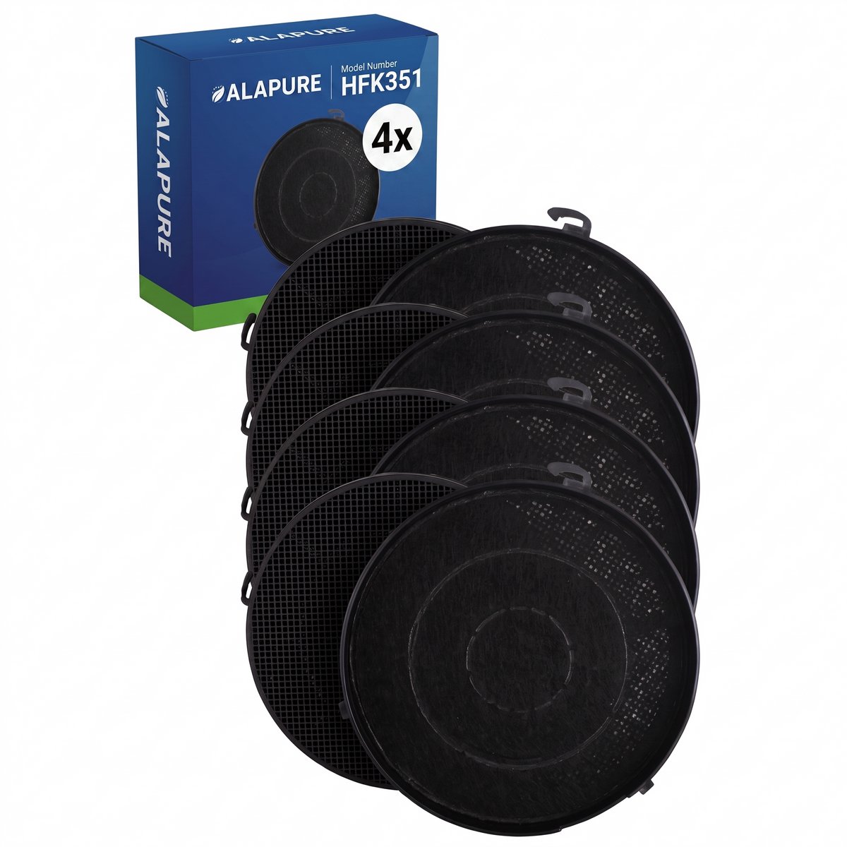 4x Koolstoffilter voor Falmec 103050091 / Nr. 6 (2 St.)