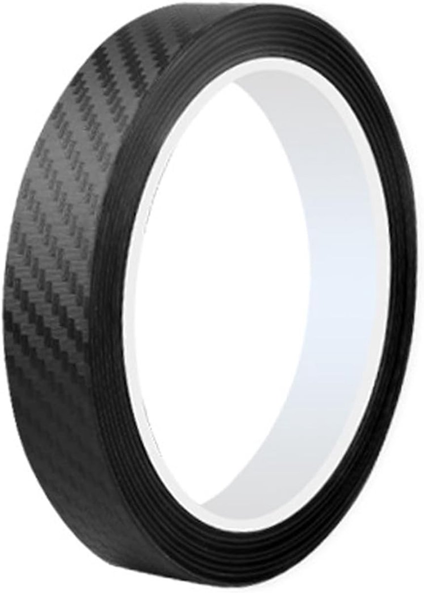Bumperbescherming met krasbestendige vinyl tape in carbonlook voor auto en motor, 3 cm x 3 cm