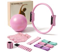 Homeblend Pilates Set - 10-delig - Roze - Gewichten - Weerstandsbanden