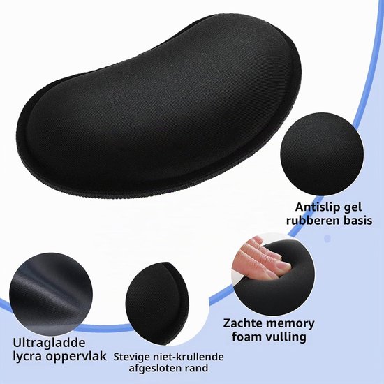 Ergonomische Polssteun van Traagschuim voor Desk, Ontspanning bij Hand- en Armklachten, Ideaal voor Typen en Gamers — afbeelding 2