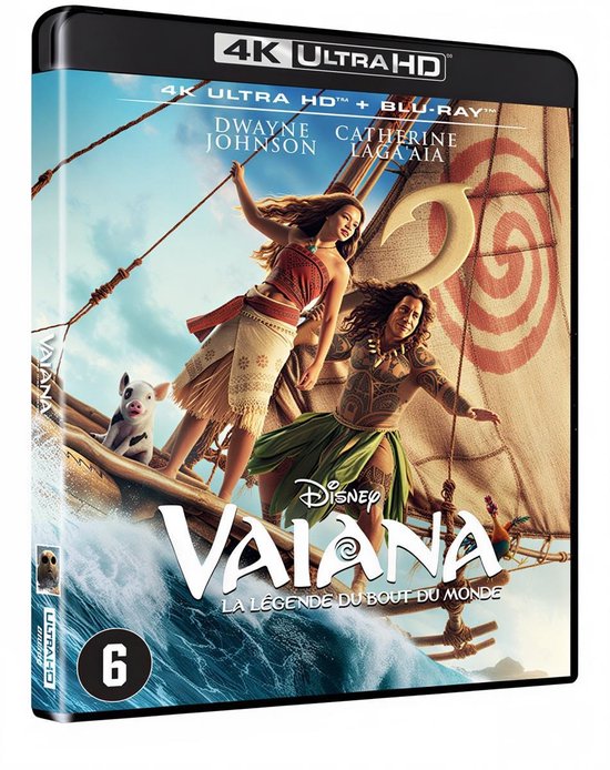Vaiana (4K Ultra HD Blu-ray) met Dwayne Johnson en Catherine Zeta-Jones.