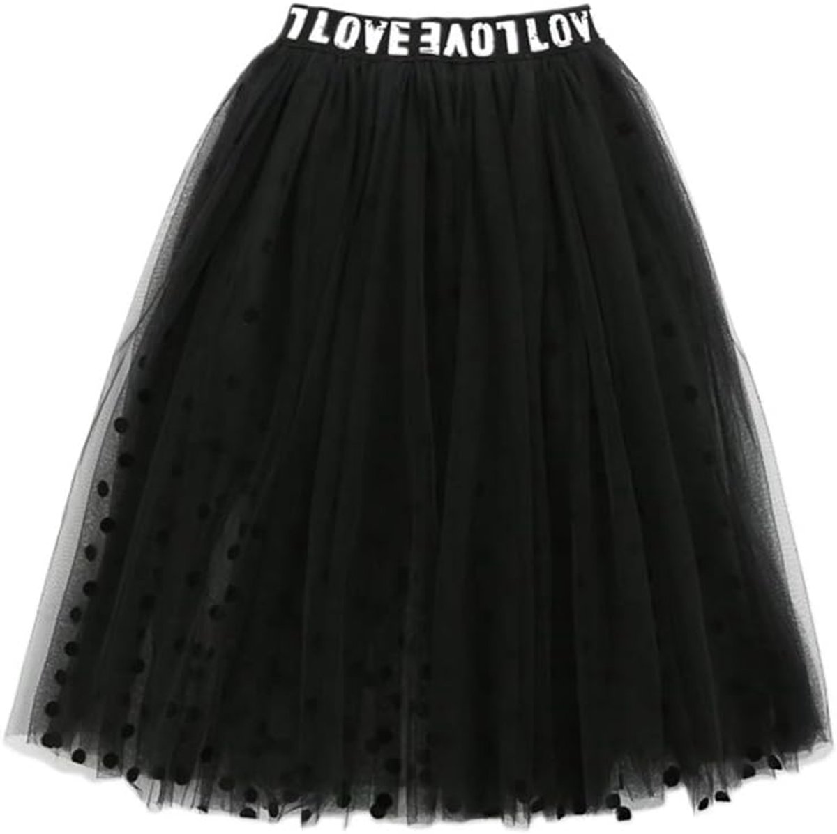 Midi Tulle Skirt Girls Elastic Summer Skirt Long Pleated Skirt Ballet Princess A-line Petticoat Dresses - ShopVlot