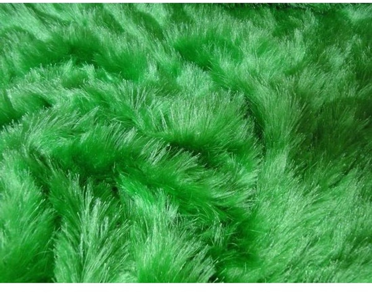 Kunstbont stof - Decoratiestof - Carnavalskleding - Kortharige graslook - Per meter - Groen