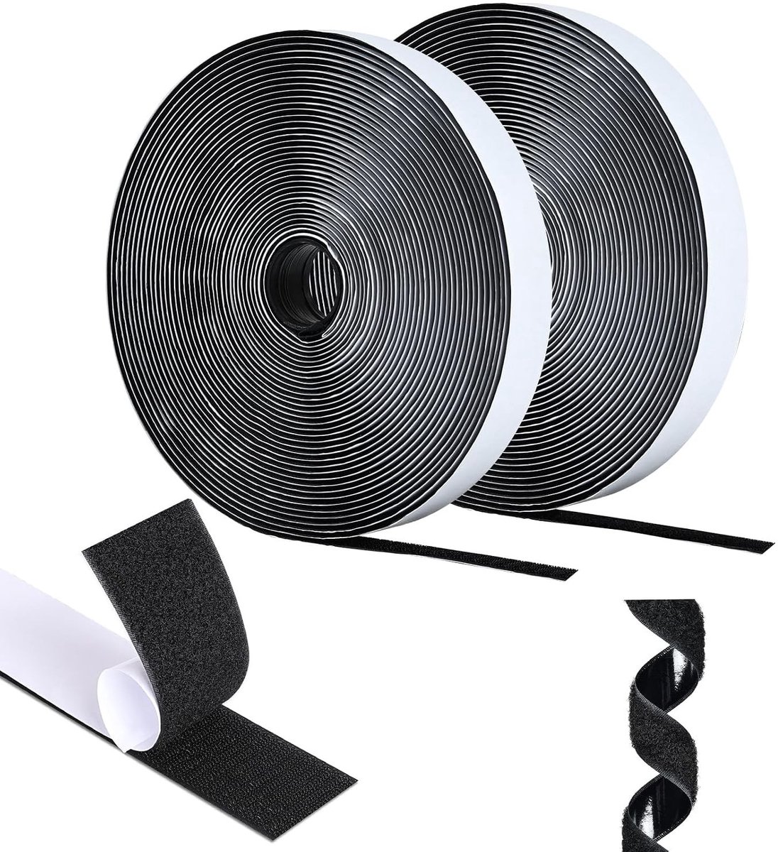 Sterke Dubbelzijdige Plakband van Vilt 5 m x 20 mm, Herbruikbare Tape voor DIY Stoffen, Haak en Lussysteem, Ideaal voor Creatieve Projecten