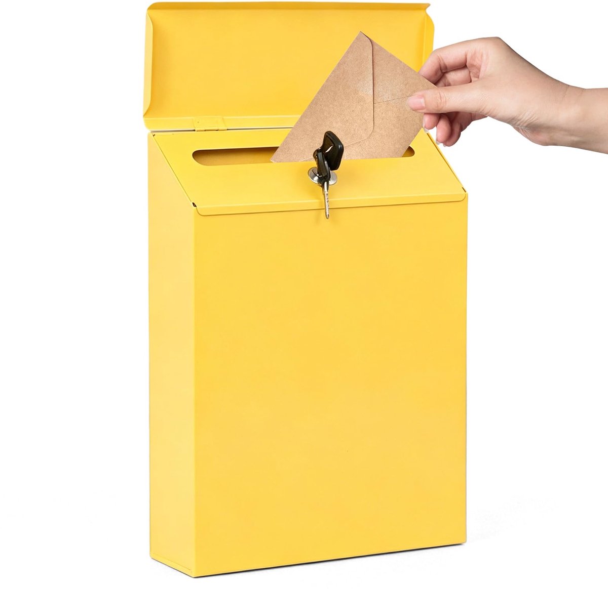 Briefkasten Klein: Kleurrijke brievenbus met slot en 2 sleutels, 30x23x6cm hekwerk brievenbus, postbus Decoratieve - ShopVlot
