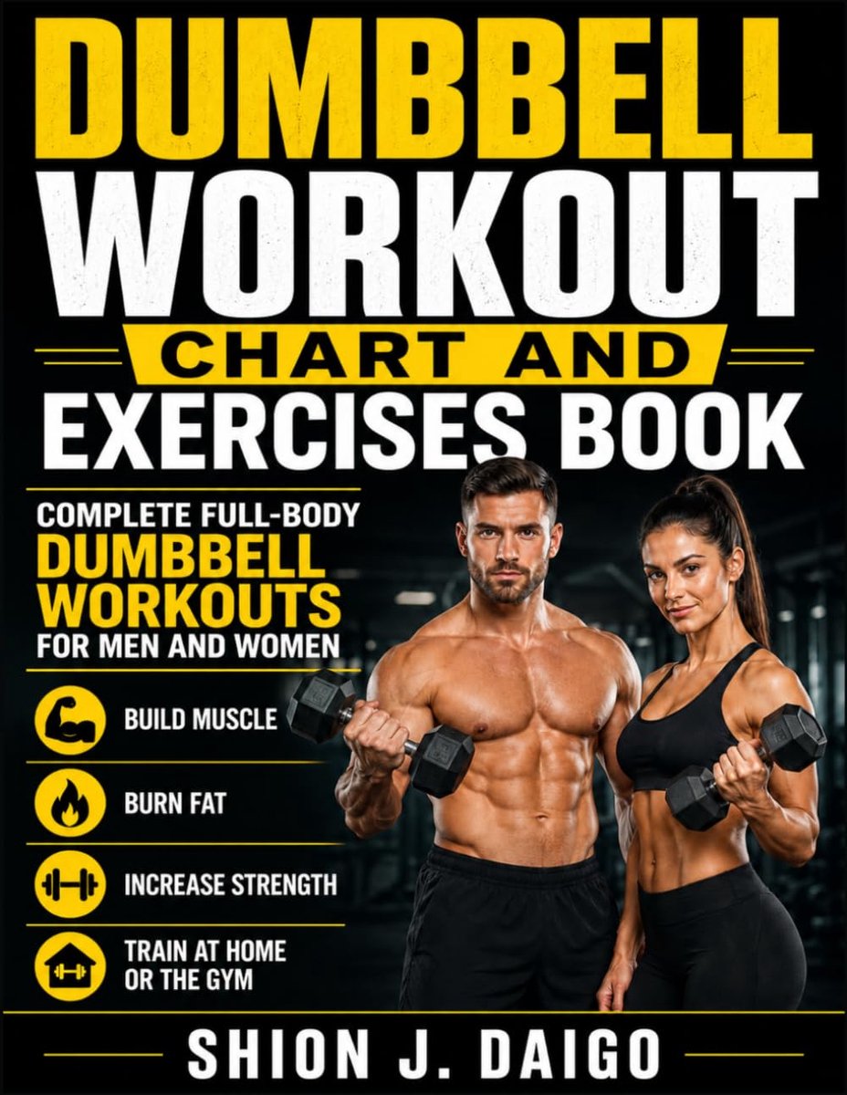 Dumbbell Workout Chart and Exercises Book: Complete Full-Body Dumbbell Workouts for Men and Women to Build Muscle - ShopVlot