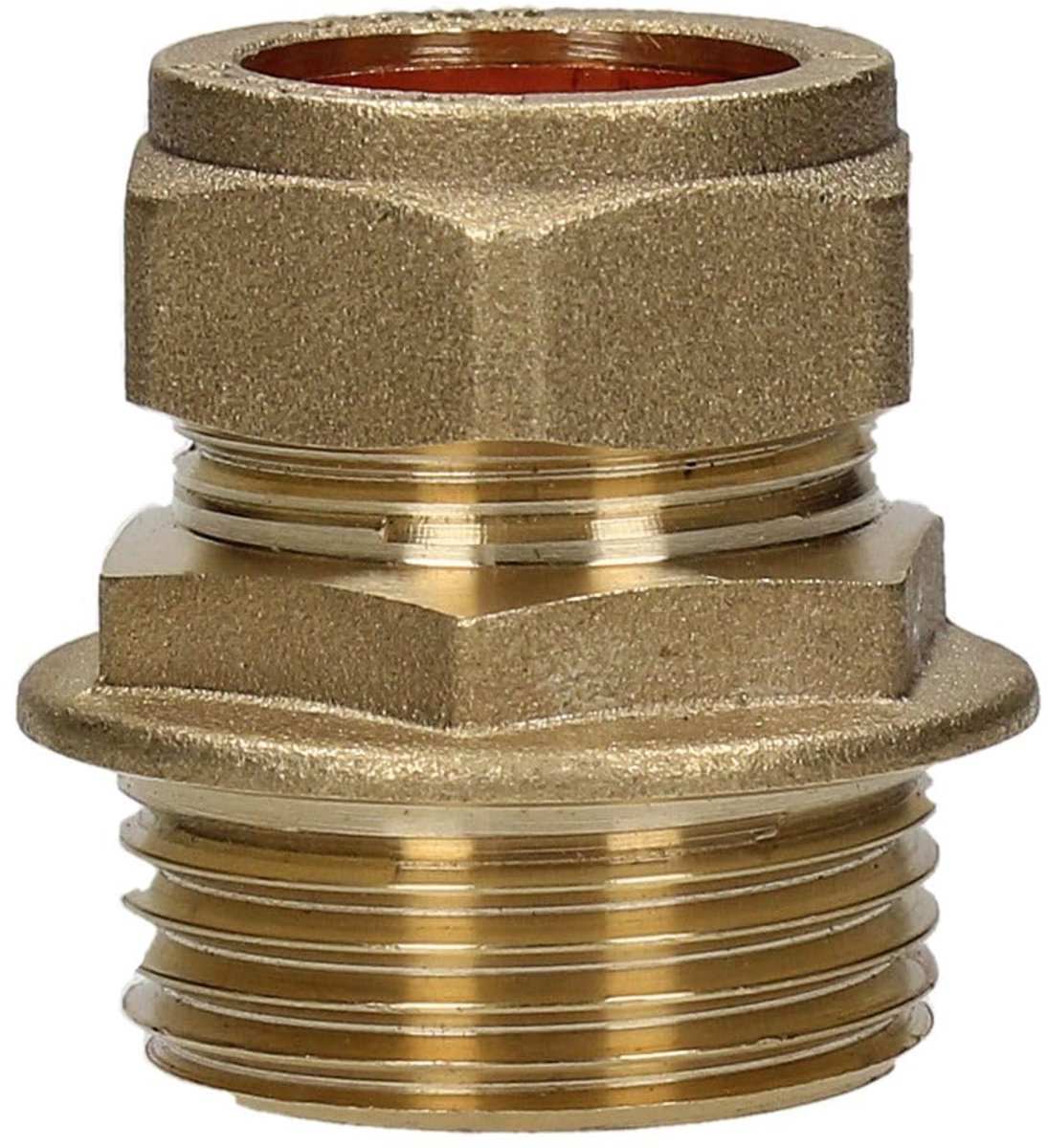 22 mm compressie door 1 inch BSP messing mannelijke ijzeren koppeling - 22 mm x 1 inch rechte adapter Pack van 1 - ShopVlot