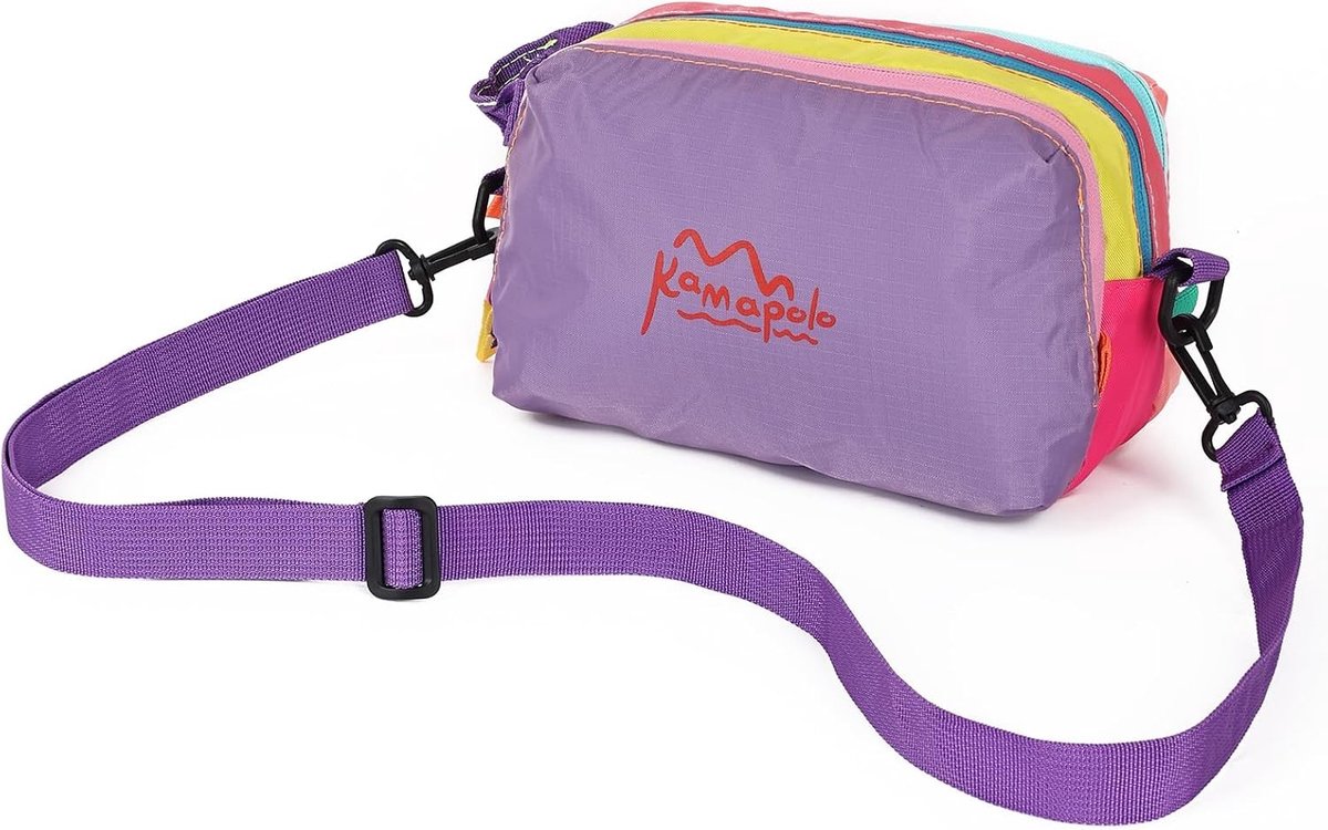 Kleurrijke Waterdichte Crossbody Tas voor Vrouwen, Lichtgewicht Casual Sling Bag, Ideaal voor Dagelijks Gebruik en Uitjes, Paars