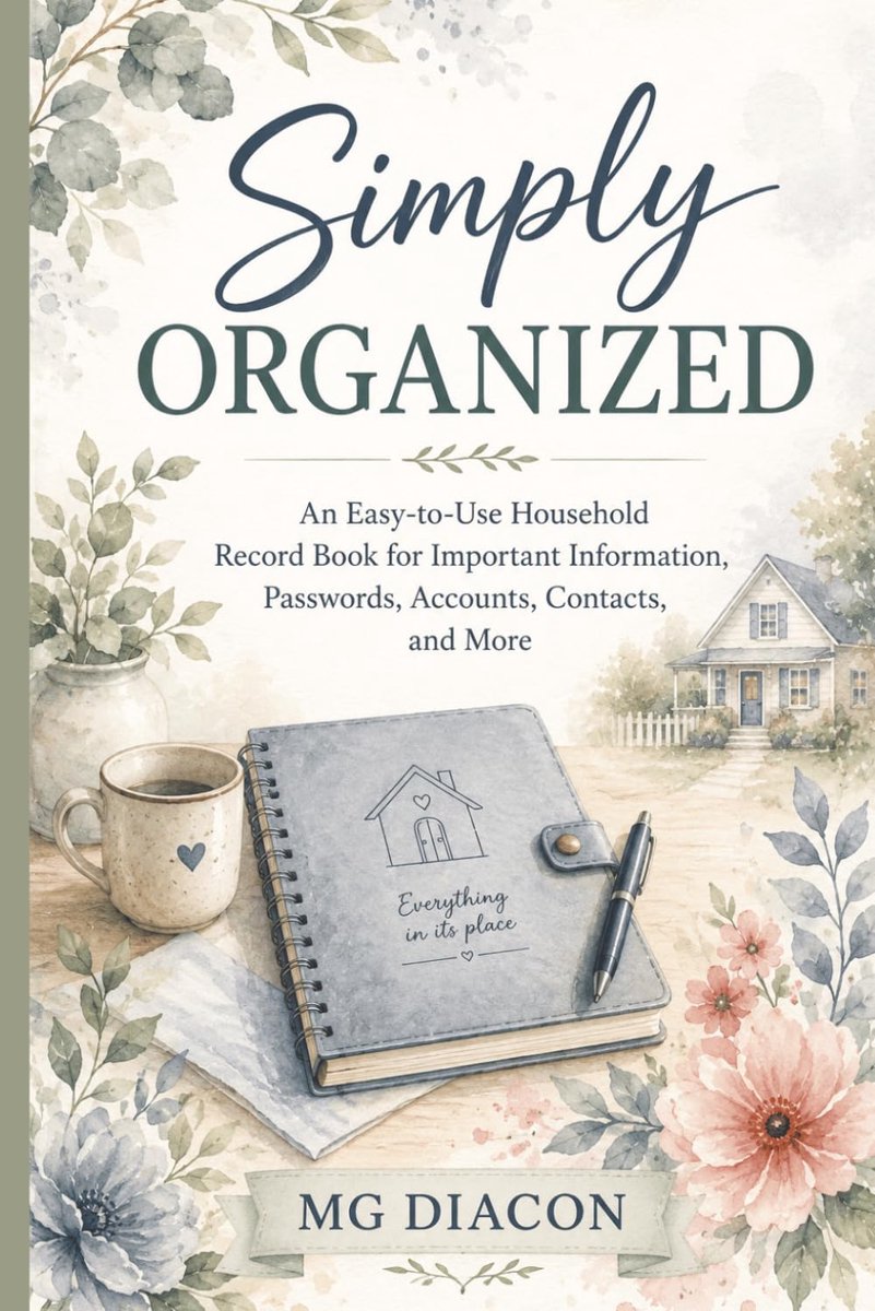 SIMPLY ORGANIZED: An Easy-to-Use Household Record Book for Important Information, Passwords, Accounts, Contacts, and - ShopVlot