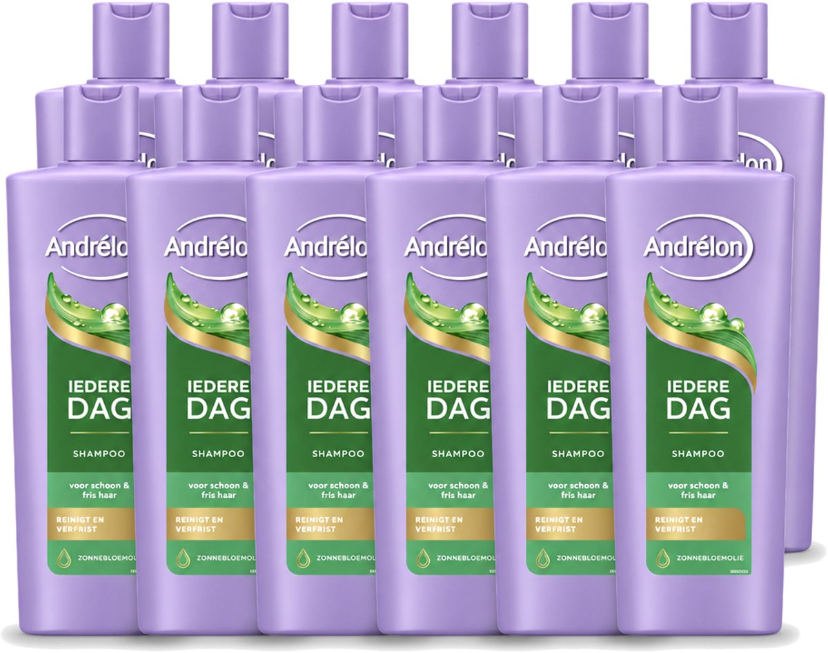 12 x Andrélon – Shampoo – Iedere Dag – 400 ml - Voordeelverpakking - 12 stuks
