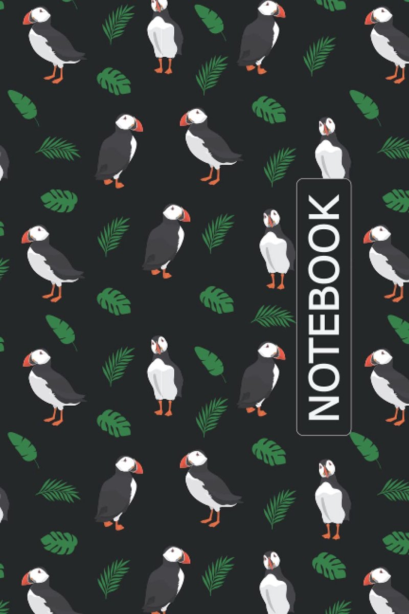 Puffin Notebook: Bird Lover Puffin Journal Notebook For Men, Women, Girls, Kids - 6 x 9" 100 Pages - ShopVlot