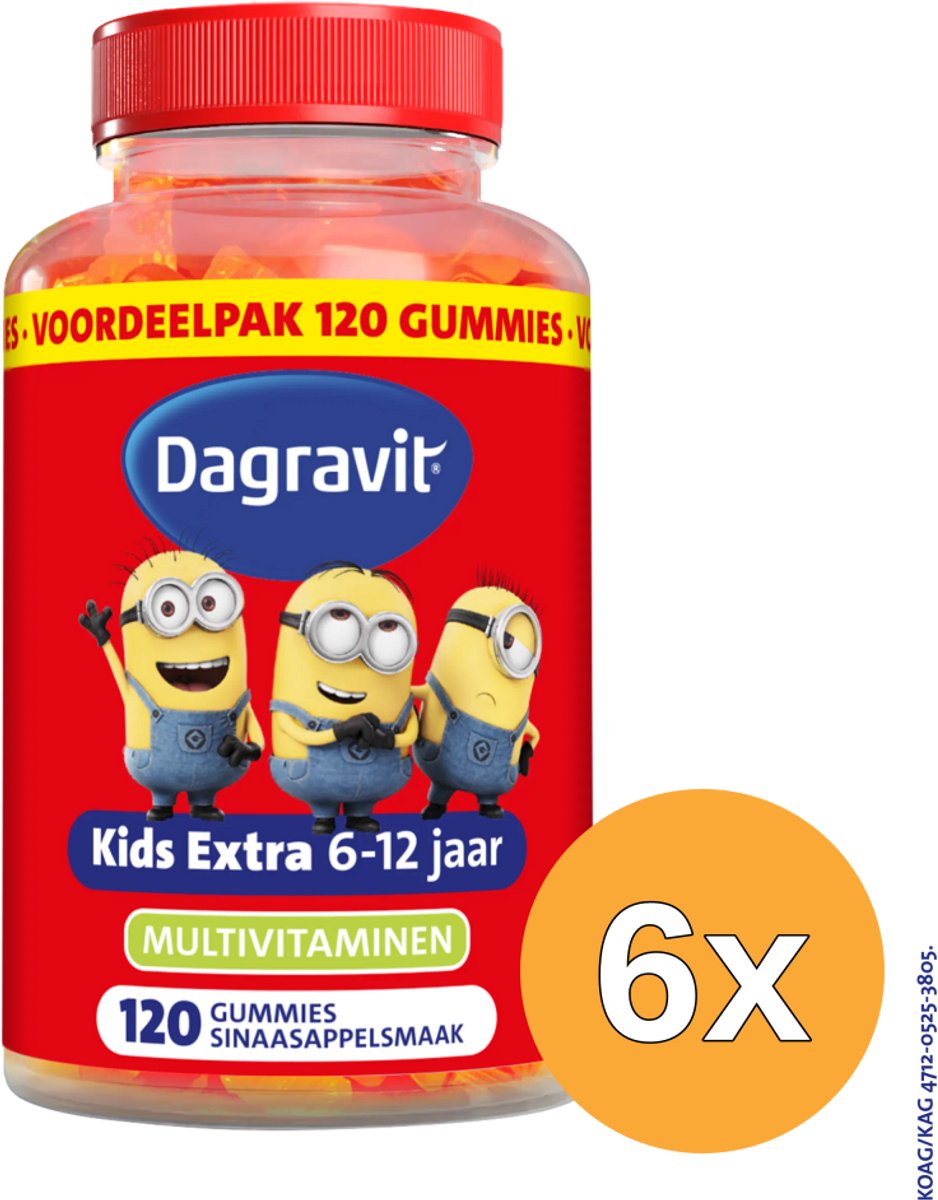 6x Dagravit Kids Multi 6-12 Jaar Vitaminions Gummies (120 gummies)