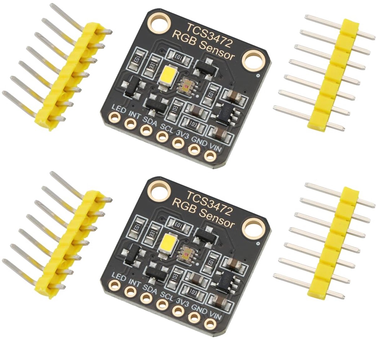 TCS34725 RGB Light Color Sensor Color Recognition Module 3.3V/5V with IR Filter IIC Accurate Color Measurement for - ShopVlot