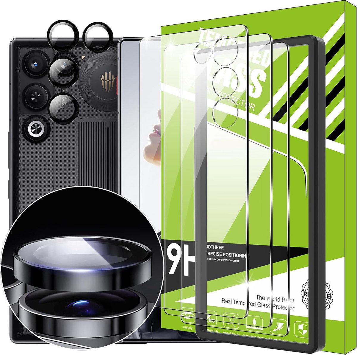 Screenprotector voor RedMagic 11 Air - 2+1 Stuks - Volledige Bedekking - Krasbestendig en HD Helder - ShopVlot