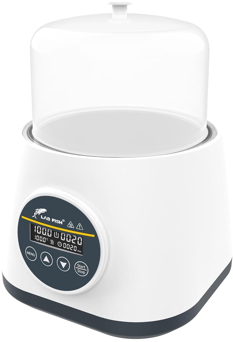 Bain marie elektrische laboratory 2L - RVS tank - 100°C met timer - ideaal voor precisieverwarmingen - ShopVlot