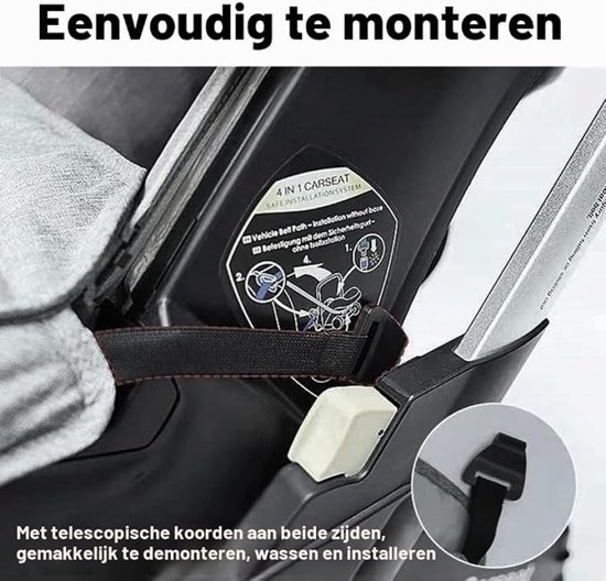 Voetenzak voor Doona kinderwagen - winddicht en waterafstotend - zwart — afbeelding 5