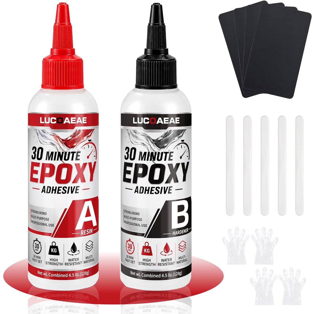 Epoxylijm 2 componenten 2 x 125 ml - eenvoudig te mengen - 30 minuten verwerkingstijd - ideaal voor reparaties - ShopVlot
