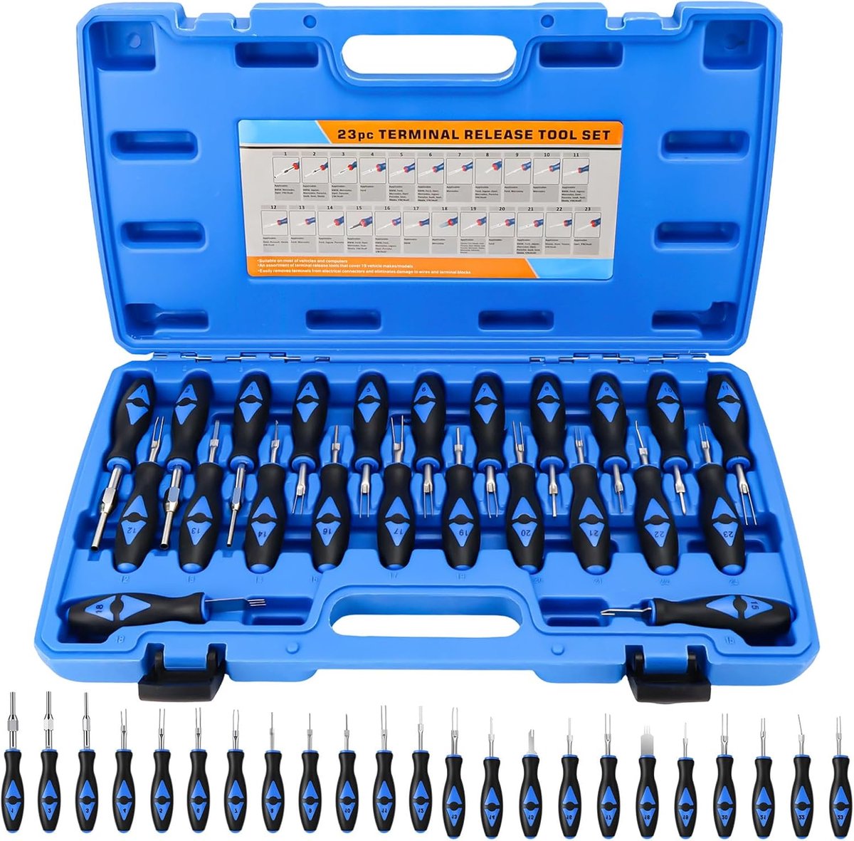 KXVXXV 23 Piece Exhaust Tool Kfz Exhaust Tool Set Release Tool Kfz Plug Terminal Removal Tool Set with Transport Case - ShopVlot