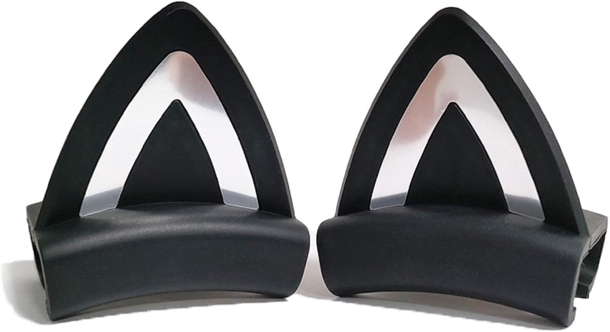 Black Cat Ears for Headphones, Cute Silicone Cat Ear Accessories, Detachable Headphone Accessories, Suitable for Most - ShopVlot