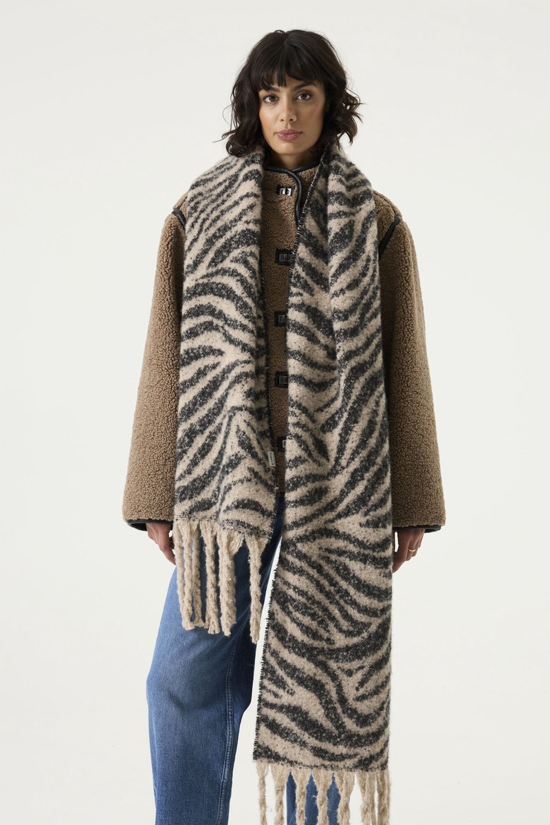 GARCIA Dames Print Sjaal Bruin