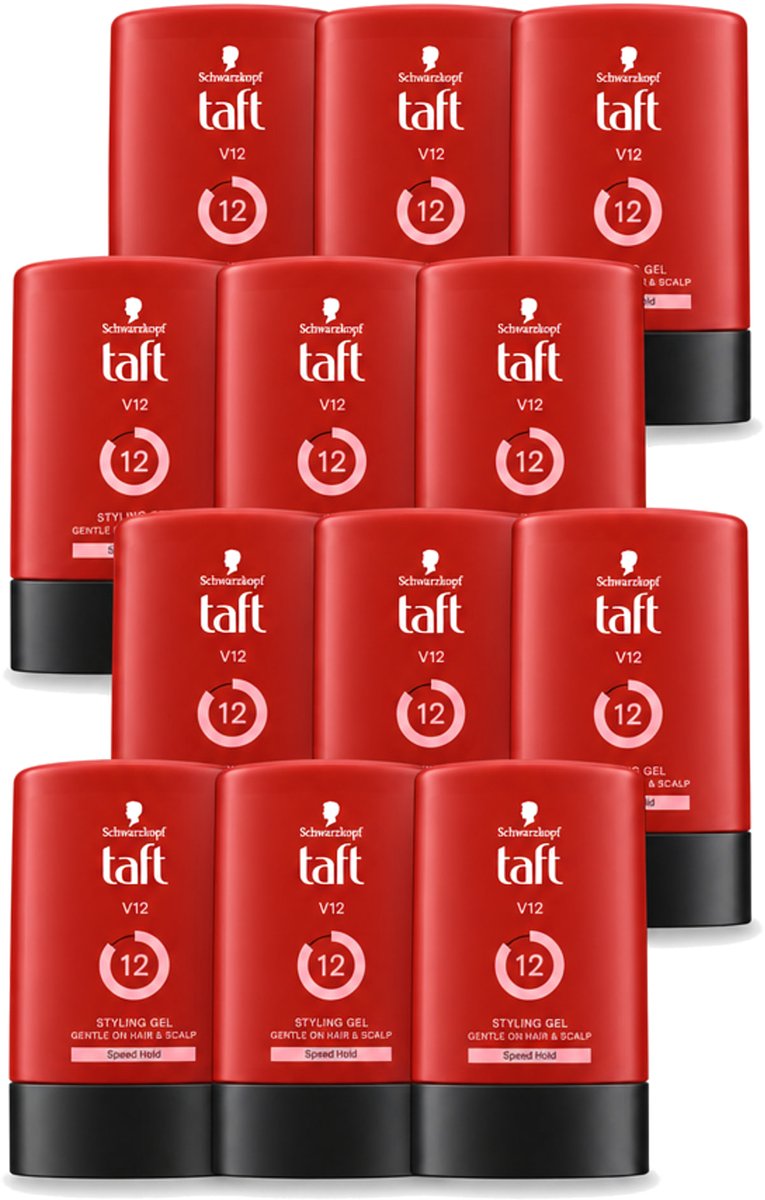 12 x Taft - V12 - Styling Gel - Supersnelle hold - 300 ml - Voordeelverpakking - 12 stuks
